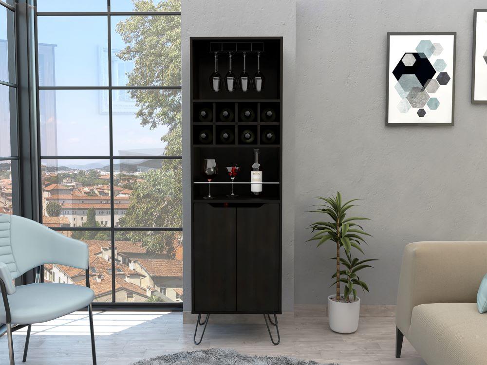 BAR SALEK, WENGUE, CON ESPACIO PARA BOTELLAS Y PORTACOPAS  ZF - Image 3