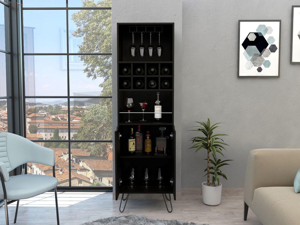 BAR SALEK, WENGUE, CON ESPACIO PARA BOTELLAS Y PORTACOPAS  ZF - Image 4