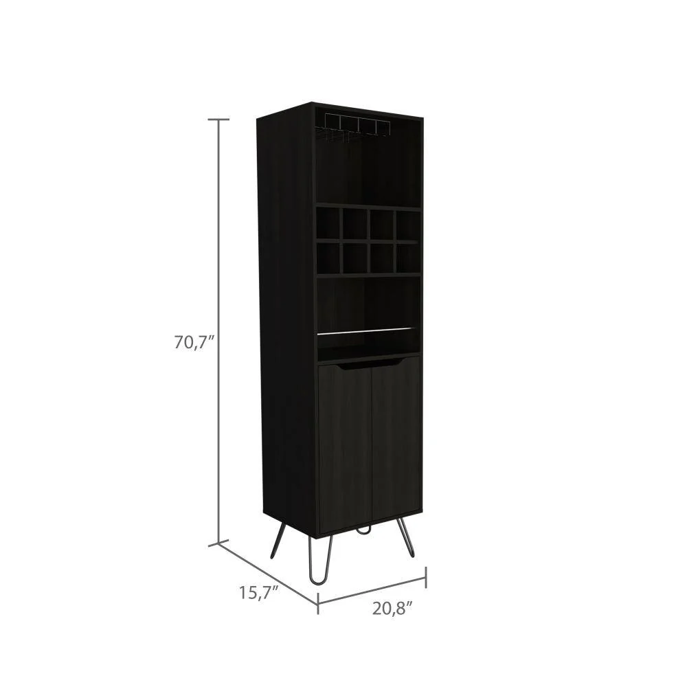 BAR SALEK, WENGUE, CON ESPACIO PARA BOTELLAS Y PORTACOPAS  ZF - Image 8