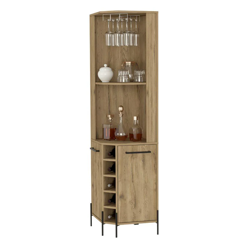 BAR SHARON, MACADAMIA, CON DOS PUERTAS Y AMPLIO ESPACIO PARA BOTELLAS - Image 2