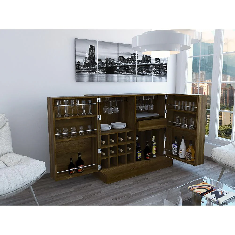 BAR SIENEGA, COBRE, CON ESPACIO PARA BOTELLAS Y PORTA COPAS - Image 2