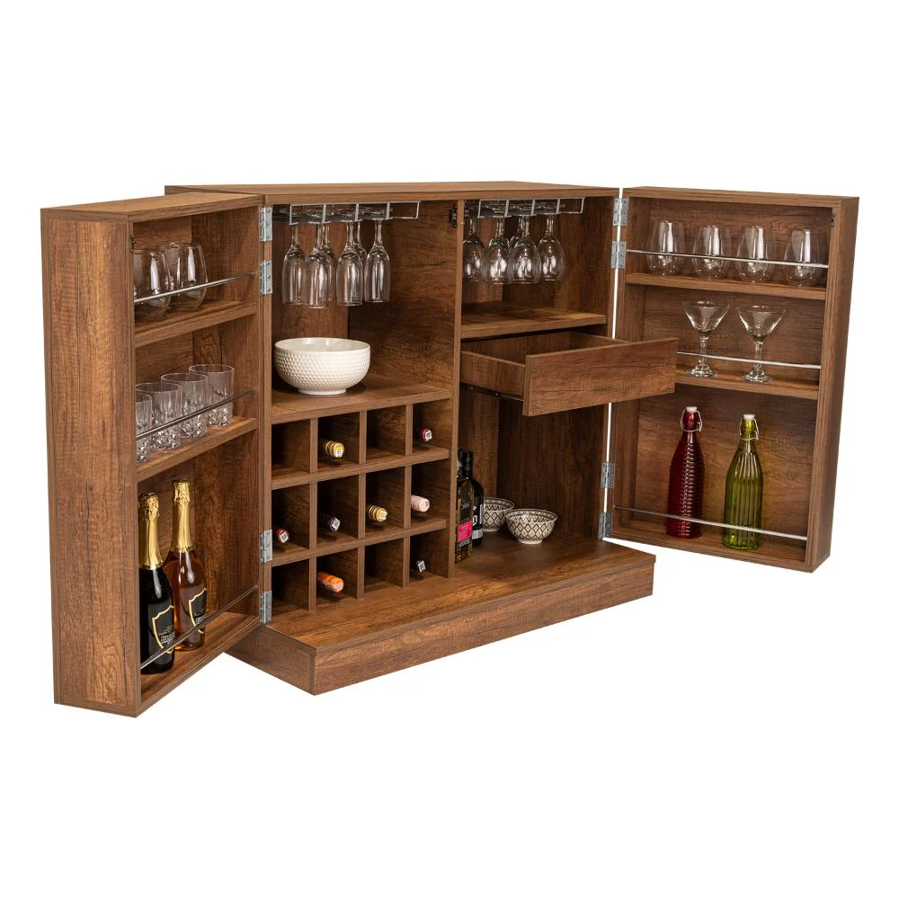 BAR SIENEGA, COBRE, CON ESPACIO PARA BOTELLAS Y PORTA COPAS - Image 4