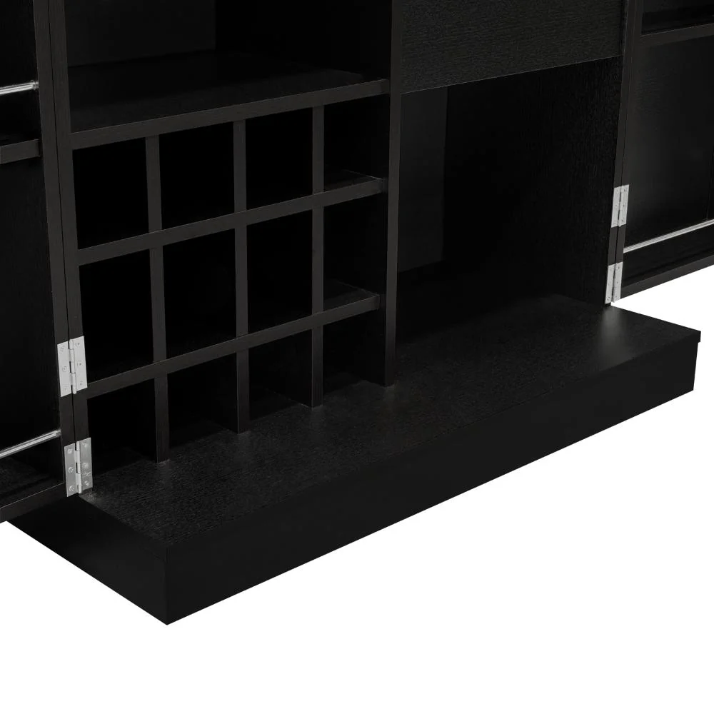 BAR SIENEGA, WENGUE, CON ESPACIO PARA BOTELLAS Y PORTA COPAS - Image 10