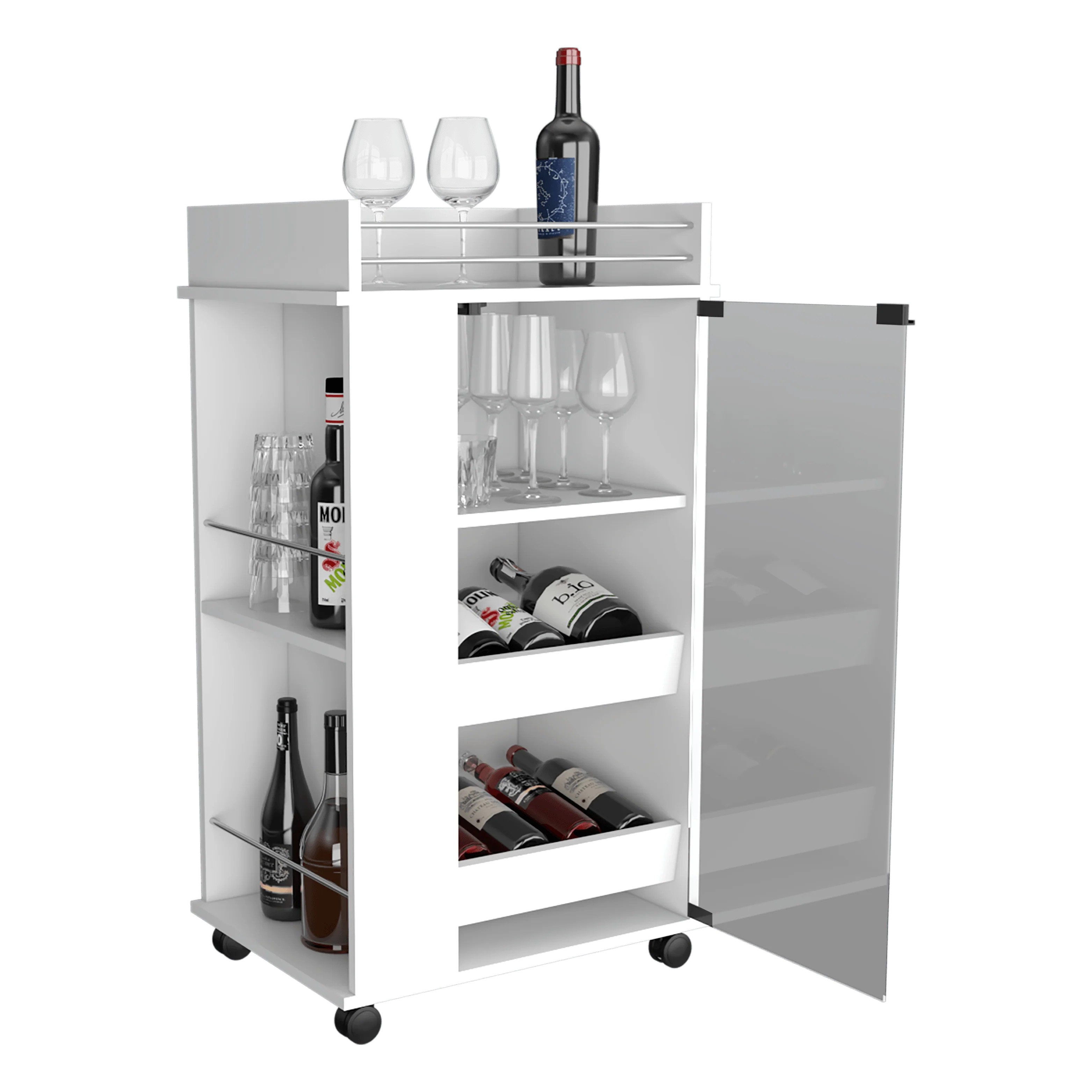 BAR SPIRIT, BLANCO DUQUEZA, CON AMPLIOS ESPACIOS PARA UBICAR COPAS Y BOTELLAS ZF - Image 5