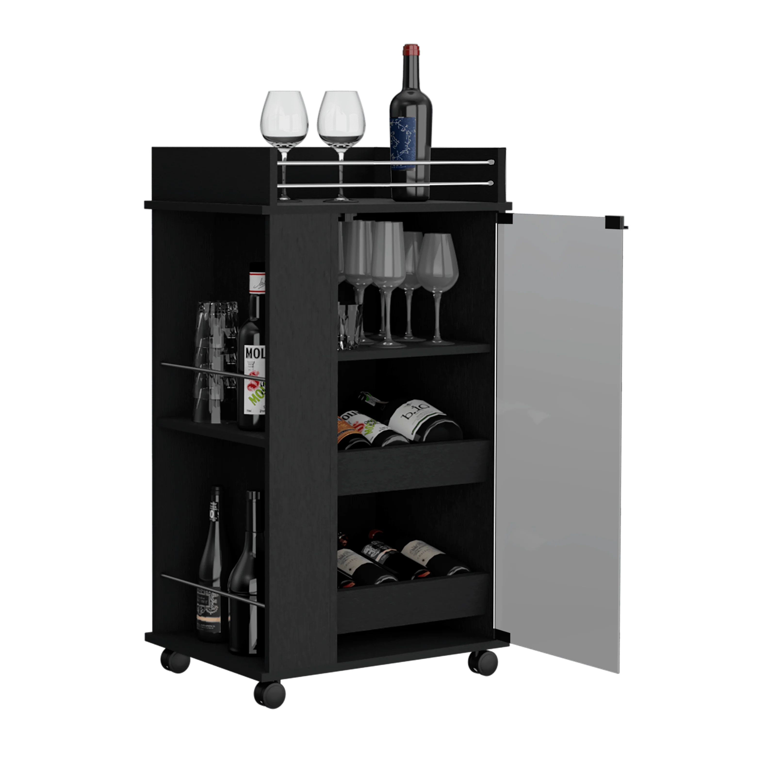 BAR SPIRIT, WENGUE, CON AMPLIOS ESPACIOS PARA UBICAR COPAS Y BOTELLAS ZF - Image 5