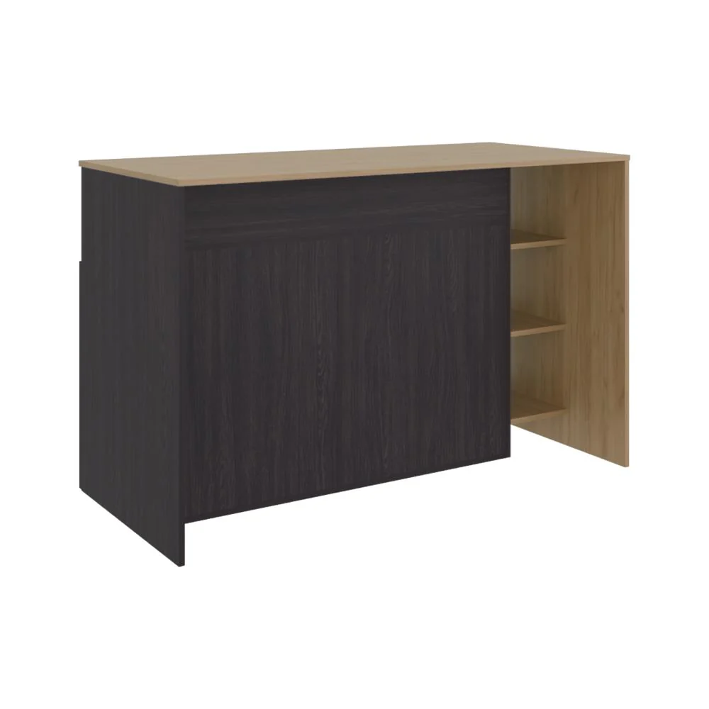 Barra de Cocina Bani, Kronos Wengue y Kronos Fresno, Moderna con entrepaños y puertas ZF - Image 8