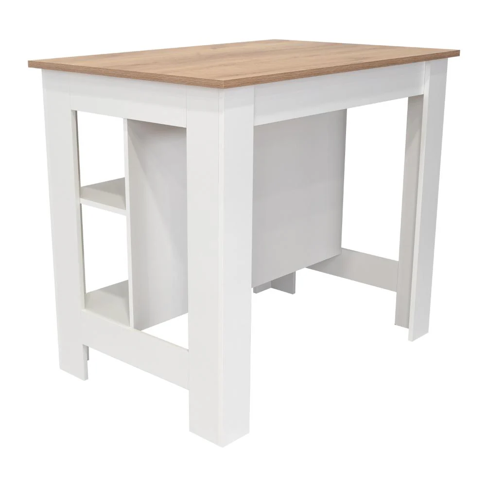 BARRA DE COCINA CALA, BLANCO DUQUEZA Y CAFÉ CLARO, CON AMPLIA SUPERFICIE EN LA MESA - Image 6