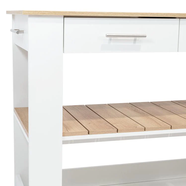BARRA DE COCINA CALA, BLANCO NEVADO Y CAFÉ CLARO, CON AMPLIA SUPERFICIE EN LA MESA ZF - Image 13