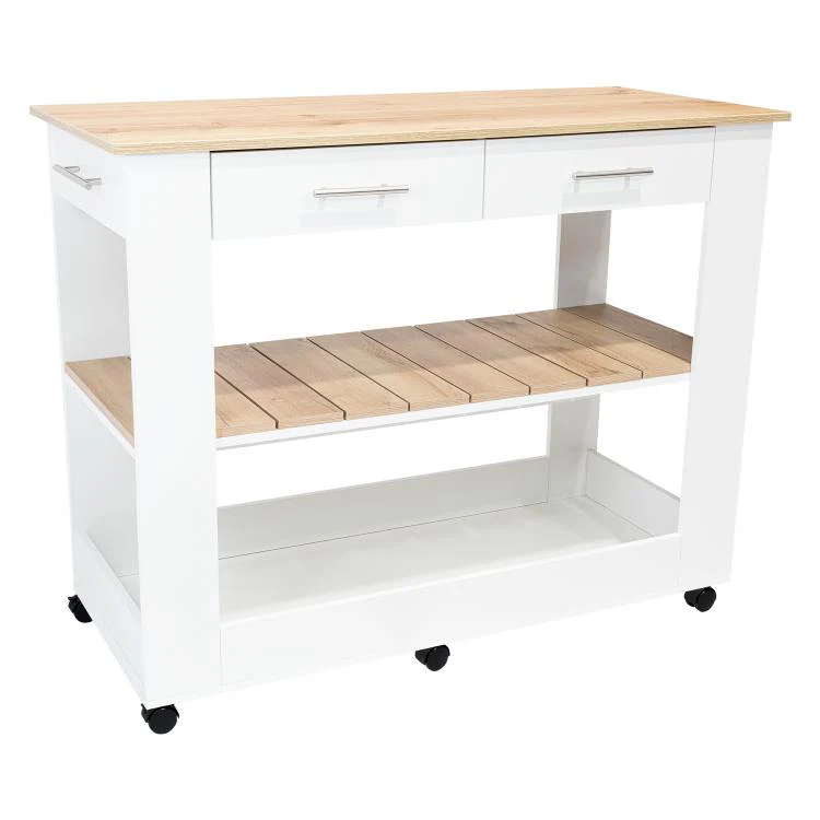 BARRA DE COCINA CALA, BLANCO NEVADO Y CAFÉ CLARO, CON AMPLIA SUPERFICIE EN LA MESA ZF - Image 7