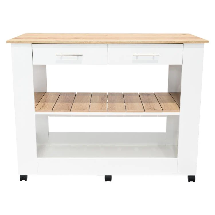 BARRA DE COCINA CALA, BLANCO NEVADO Y CAFÉ CLARO, CON AMPLIA SUPERFICIE EN LA MESA ZF - Image 9