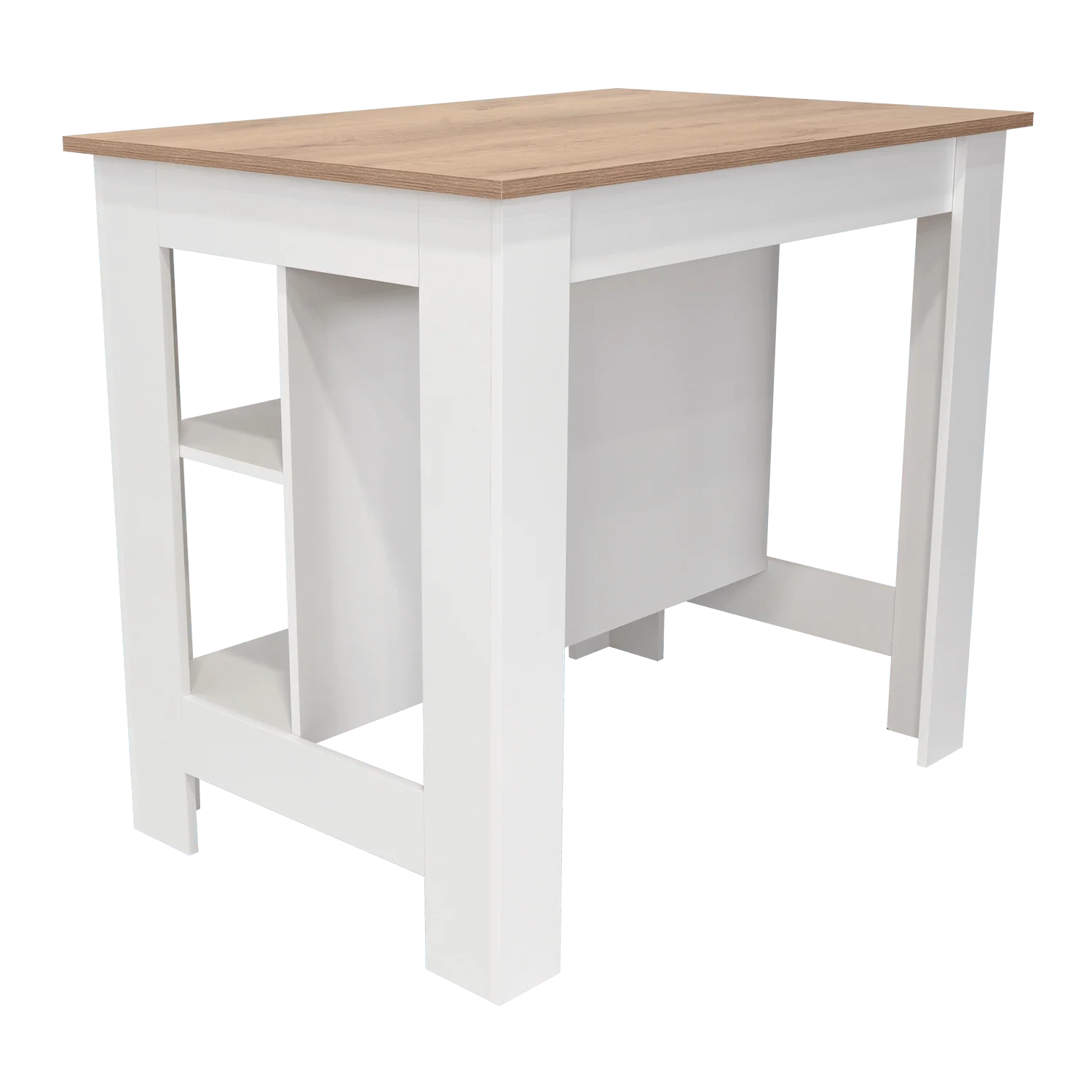 BARRA DE COCINA CALA, BLANCO Y CAFÉ CLARO, CON AMPLIA SUPERFICIE EN LA MESA  ZF - Image 4