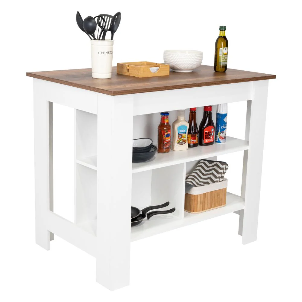 BARRA DE COCINA CALA, BLANCO Y COBRE, CON AMPLIA SUPEICIE EN LA MESA    ZF