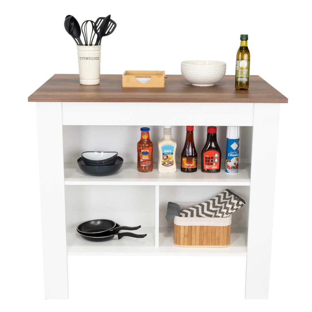BARRA DE COCINA CALA, BLANCO Y COBRE, CON AMPLIA SUPEICIE EN LA MESA    ZF - Image 2