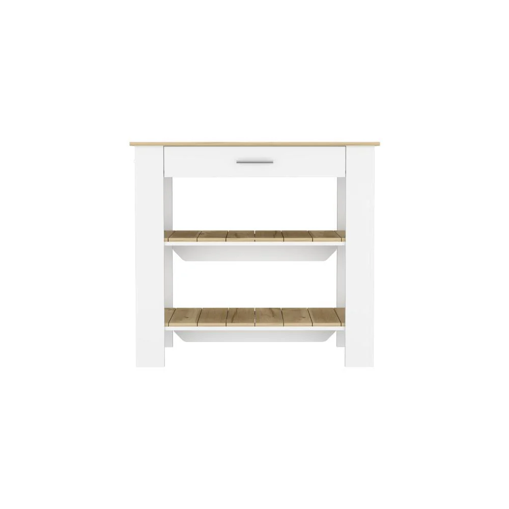 BARRA DE COCINA CALA, BLANCO Y MACADAMIA, CON TOALLERO - Image 6