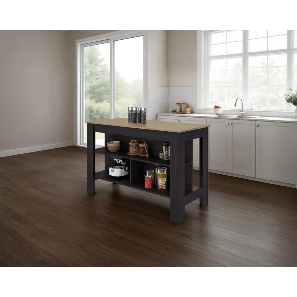 Barra de Cocina Cala, Kronos Wengue y Kronos Fresno, Con amplia superficie en la mesa ZF - Image 3