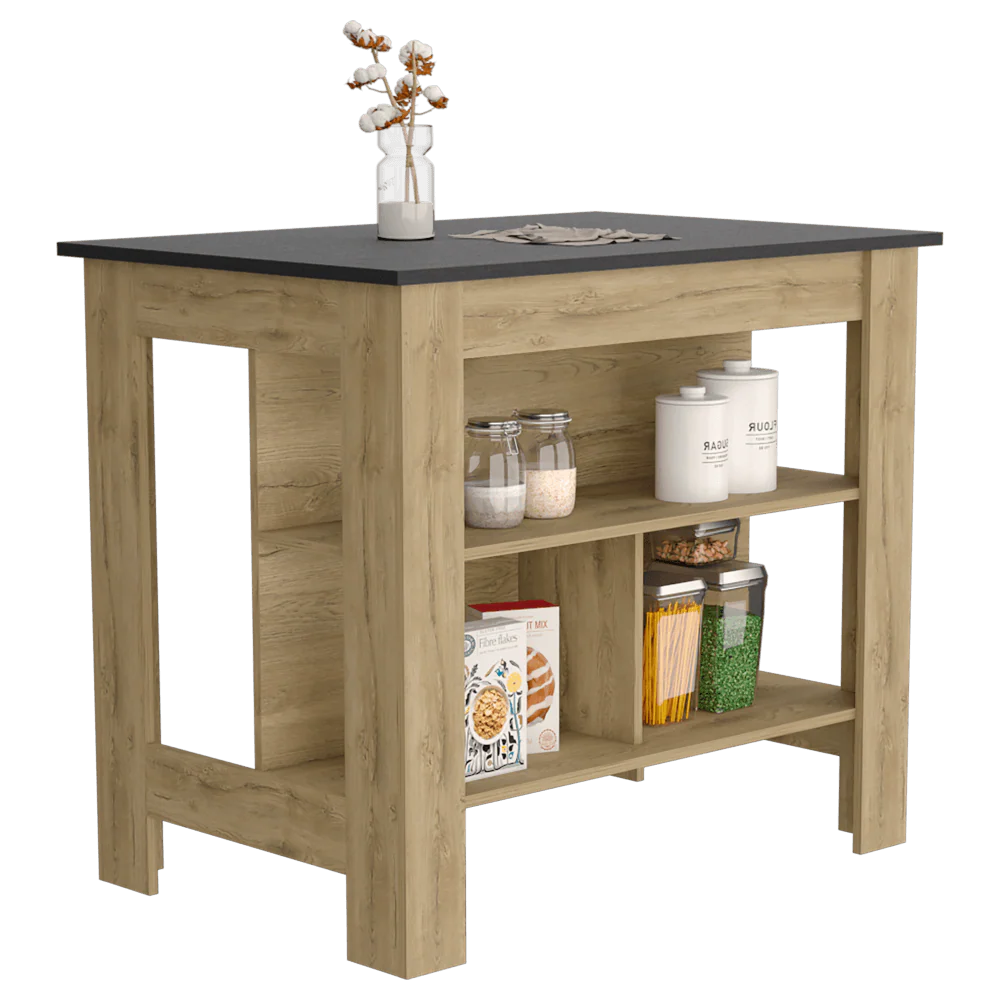 BARRA DE COCINA CALA, MACADAMIA Y WENGUE , CON AMPLIA SUPERFICIE EN LA MESA - Image 2