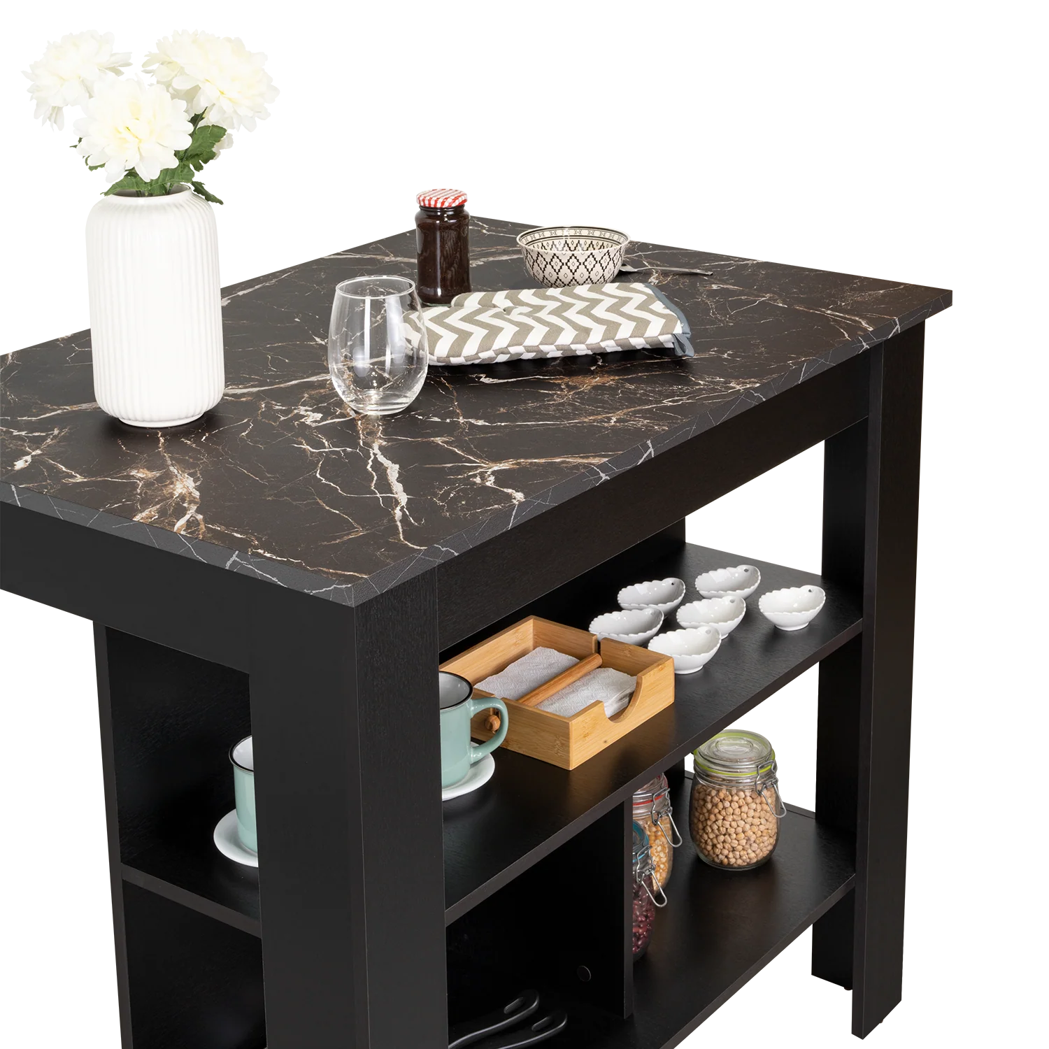 Barra de Cocina Cala, Wengue Y Mamba, Con amplia superficie en la mesa - Image 10