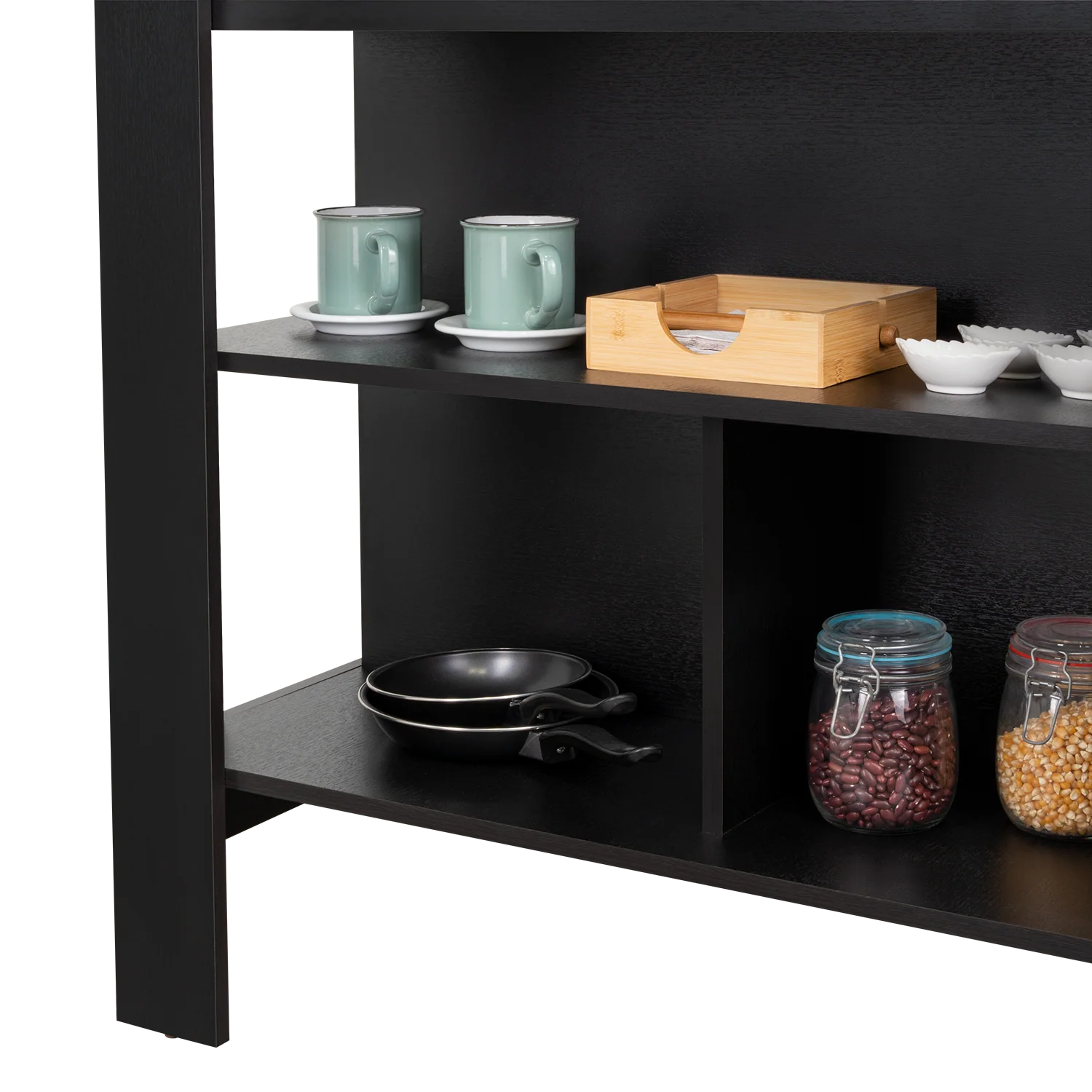 Barra de Cocina Cala, Wengue Y Mamba, Con amplia superficie en la mesa - Image 11