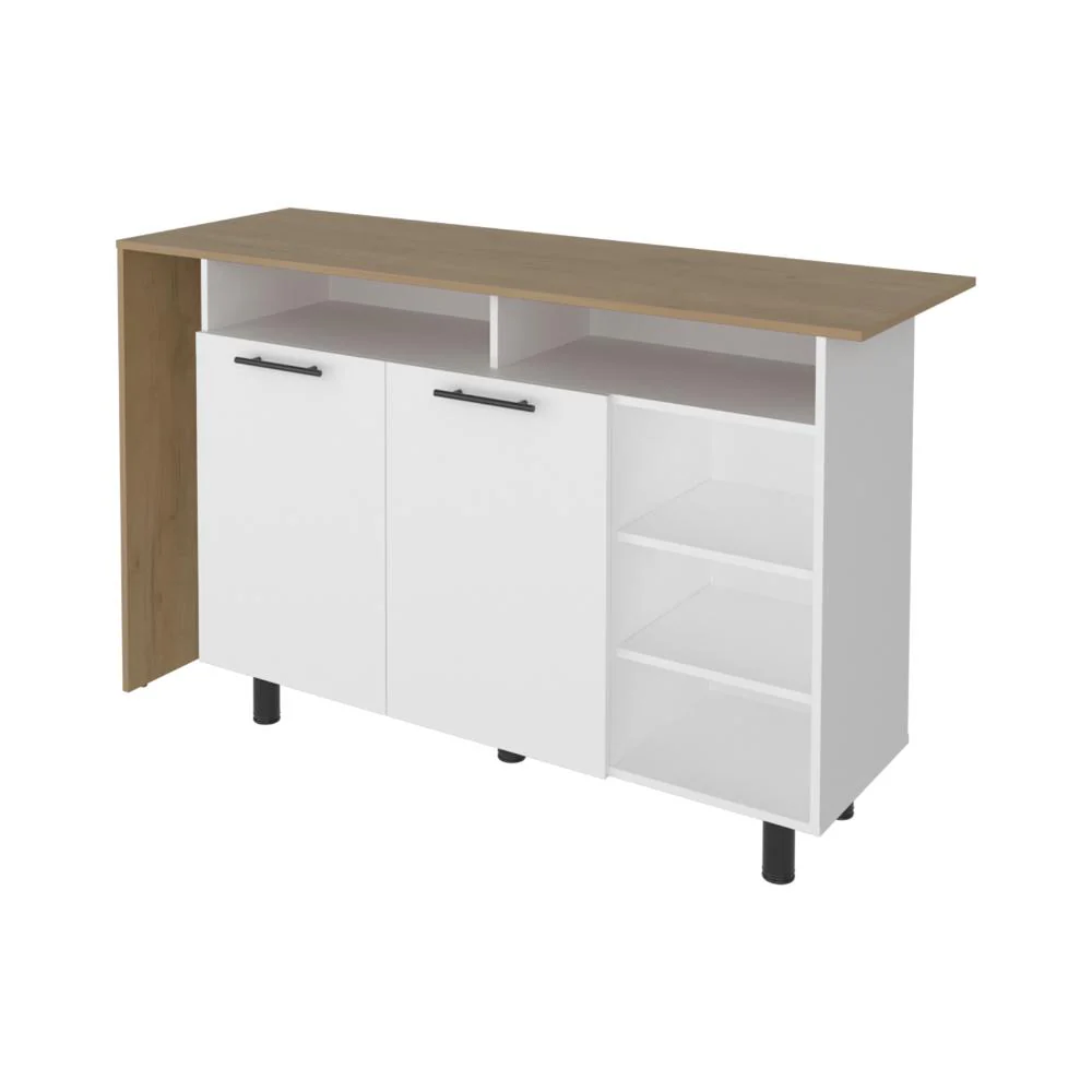 Barra de Cocina Corsia, Kronos Blanco y Kronos Fresno, con Dos Puertas Abatibles  ZF - Image 6