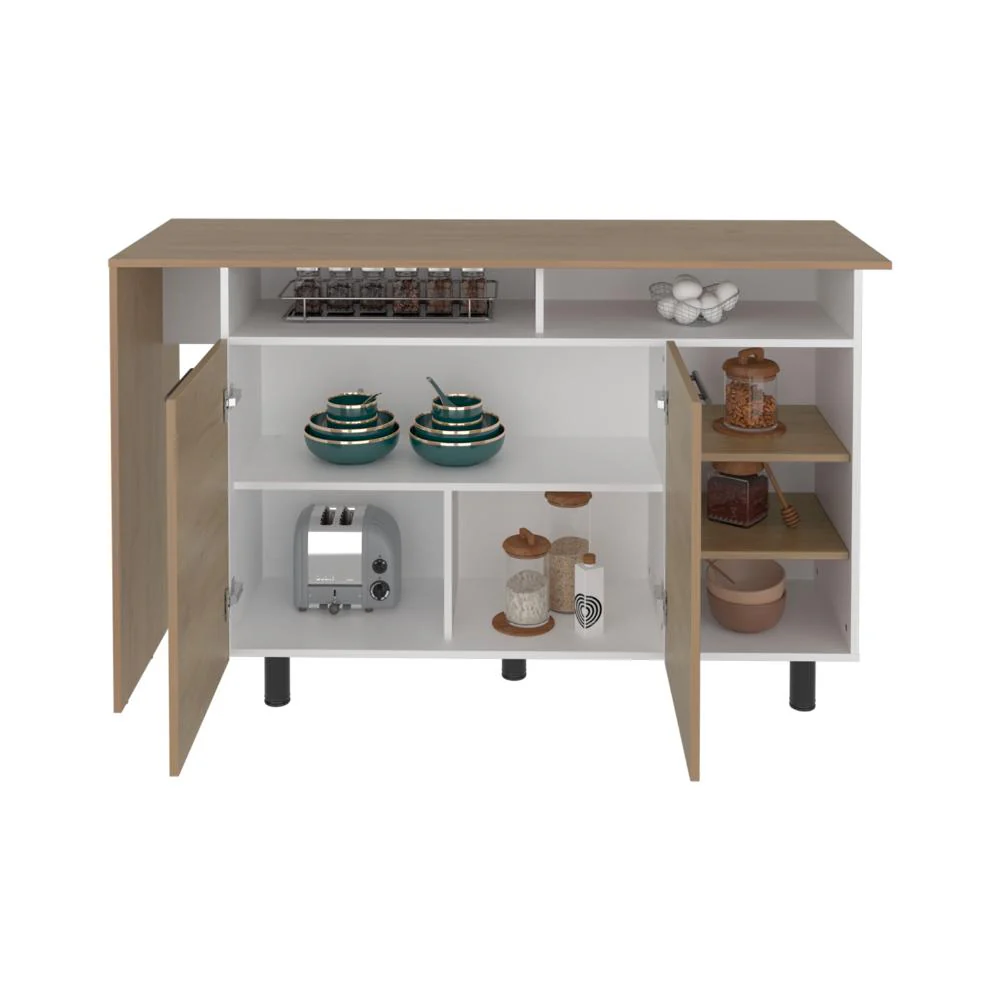Barra de Cocina Corsia, Kronos Fresno y Kronos Blanco, con Dos Puertas Abatibles  ZF - Image 3