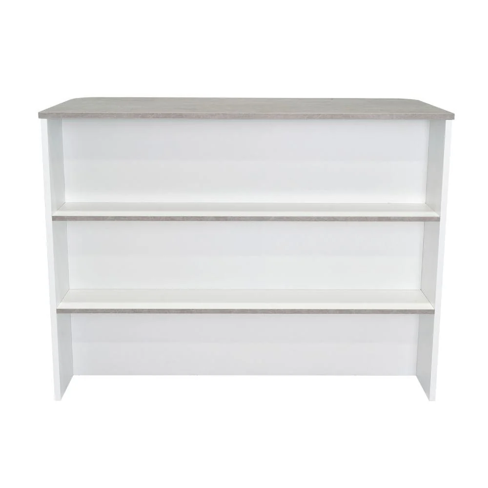 BARRA DE COCINA DIAMANTE, BLANCO Y CEMENTO, CON DOS ENTREPAÑOS - Image 8