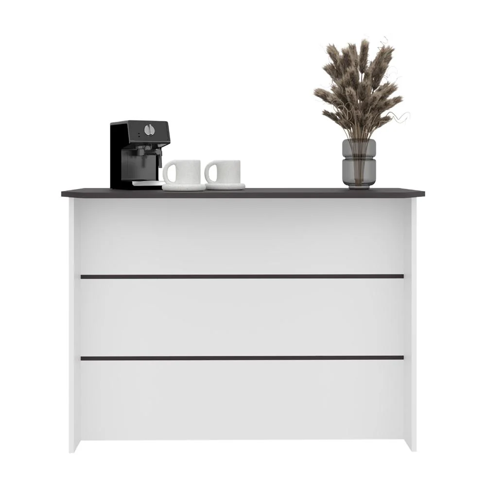 BARRA DE COCINA DIAMANTE, KRONOS BLANCO Y KRONOS WENGUE, CON ENTREPAÑOS ZF - Image 3
