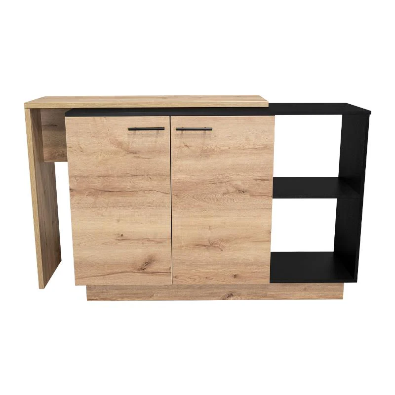 BARRA DE COCINA ERIS, CAFÉ CLARO Y WENGUE, CON DOS PUERTAS BATIENTES - Image 10