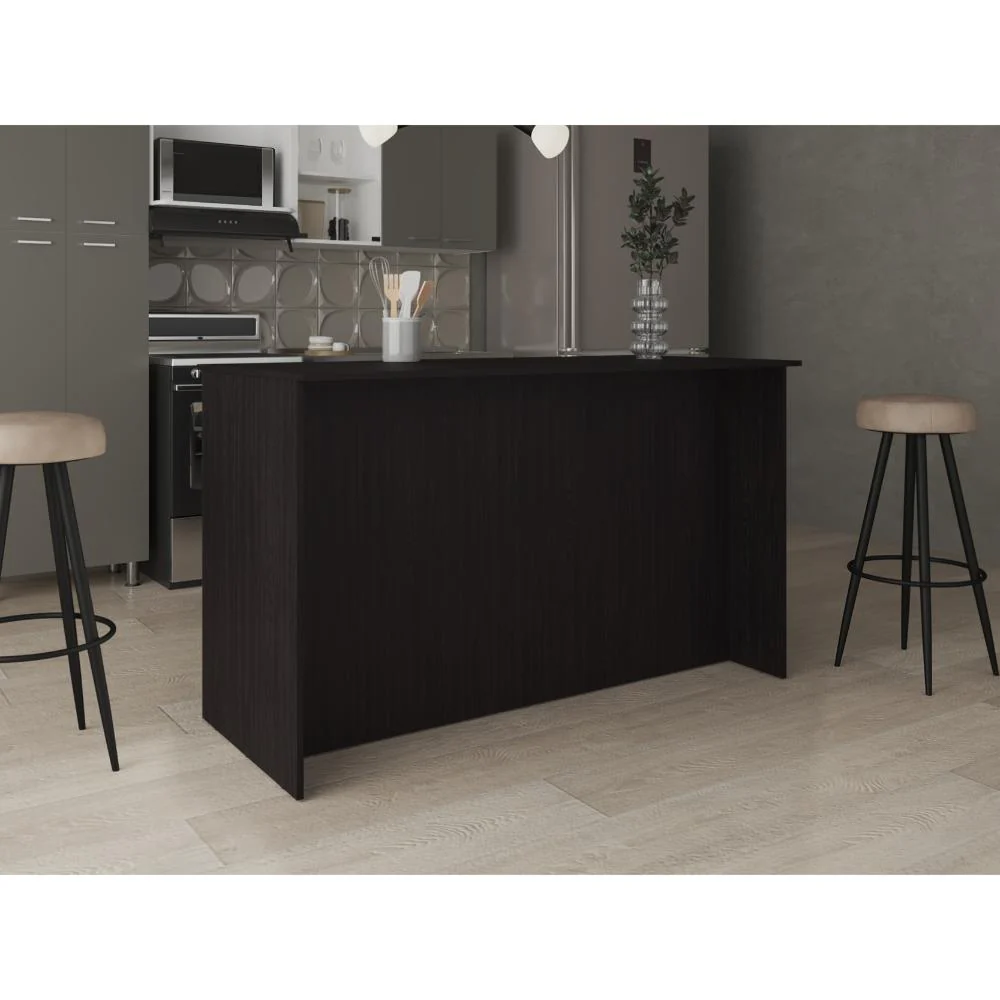 BARRA DE COCINA GINGER, WENGUE, CONTIENE TRES ENTREPAÑOS PARA GUARDAR OBJETOS DE COCINA ZF - Image 5