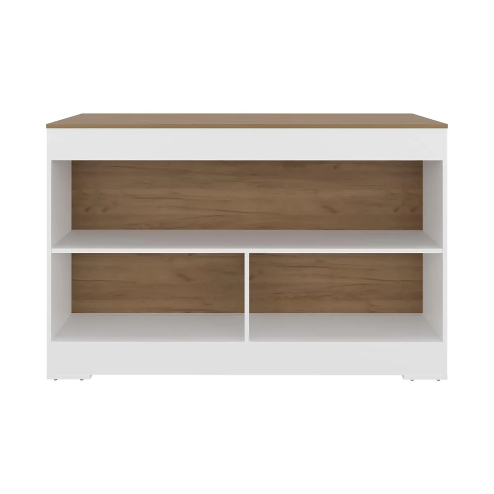 Barra de Cocina Kuho, Kronos Blanco y Kronos Fresno, Moderna con variedad de entrepaños para ubicar elementos de cocina ZF - Image 5