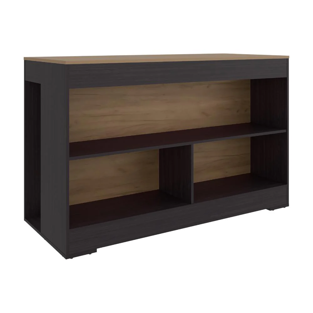 Barra de Cocina Kuho, Kronos Wengue y Krono Fresno, Moderna con variedad de entrepaños y espacios para ubicar objetos de cocina ZF - Image 4