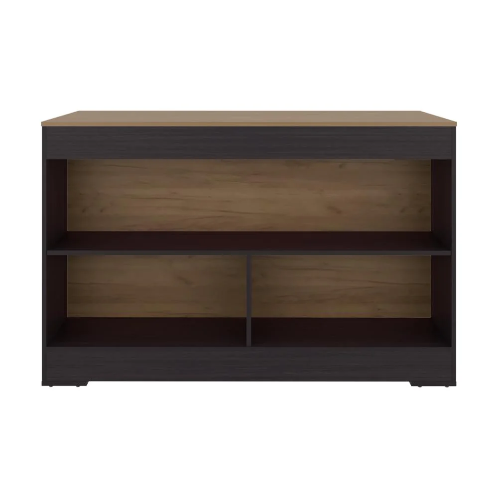 Barra de Cocina Kuho, Kronos Wengue y Krono Fresno, Moderna con variedad de entrepaños y espacios para ubicar objetos de cocina ZF - Image 5