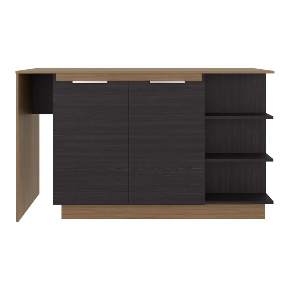 Barra de Cocina Laurel, Kronos Wengue y Kronos Fresno, Moderna con entrepaños y puertas ZF - Image 7