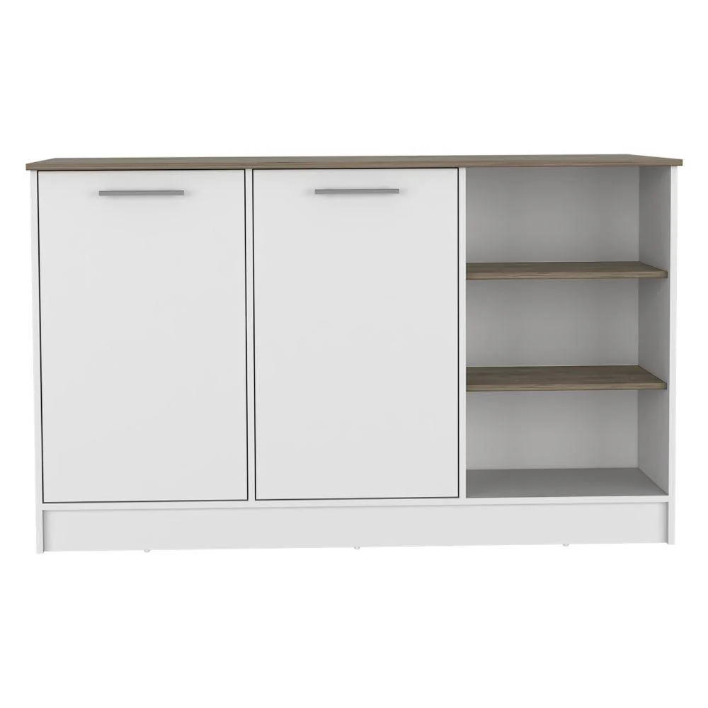 BARRA DE COCINA LUGANO, BLANCO NEVADO Y NOGAL, CON DOS PUERTAS ABATIBLES  ZF - Image 6