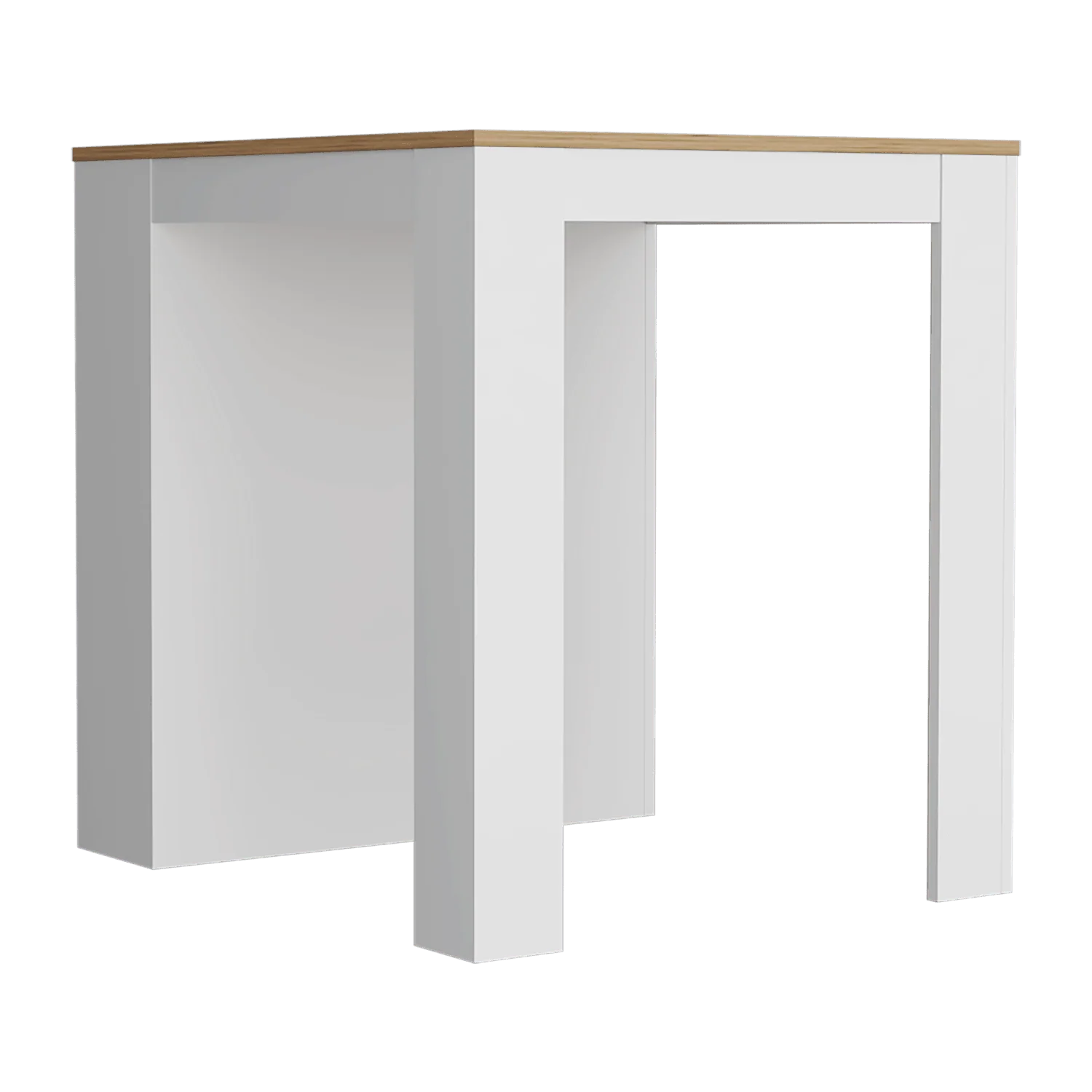 BARRA DE COCINA MAYER, BLANCO Y MACADAMIA, CON TRES ENTREPAÑOS PARA UBICAR VASOS Y FRASCOS - Image 7