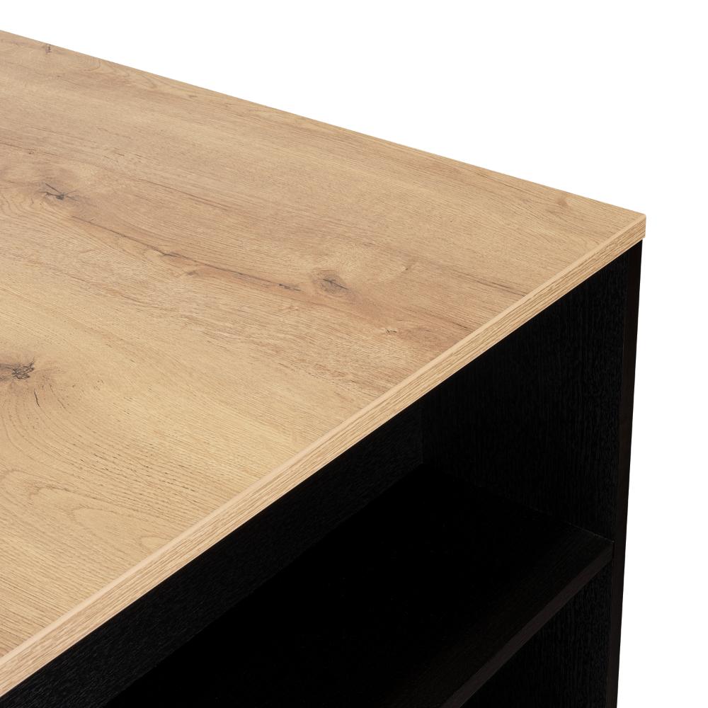 BARRA DE COCINA MAYER, WENGUE Y MIEL, CON AMPLIA SUPERFICIE Y TRES ENTREPAÑOS ZF - Image 10