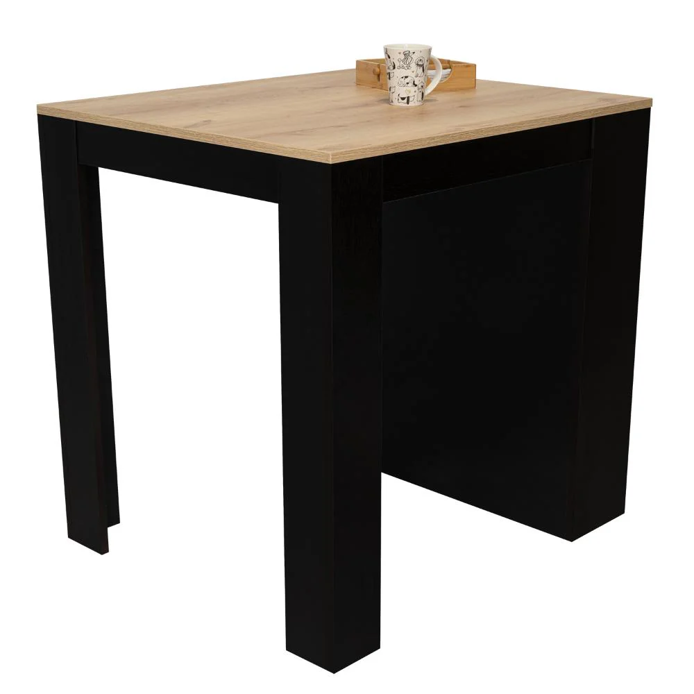 BARRA DE COCINA MAYER, WENGUE Y MIEL, CON AMPLIA SUPERFICIE Y TRES ENTREPAÑOS ZF - Image 3