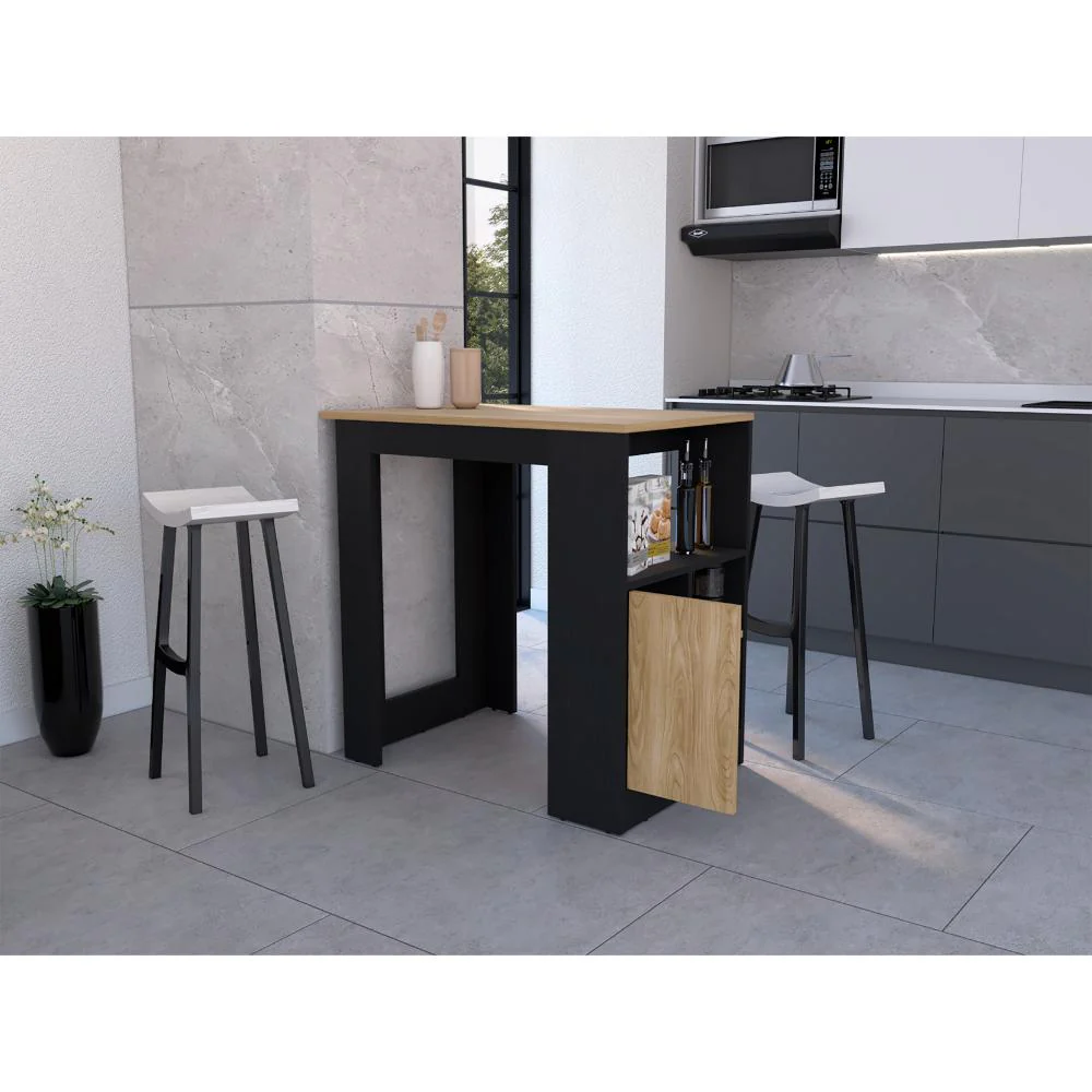 BARRA DE COCINA MIRLIN, WENGUE Y FRESNO, CON DISEÑO MODERNO DE FÁCIL ARMADO ZF - Image 4