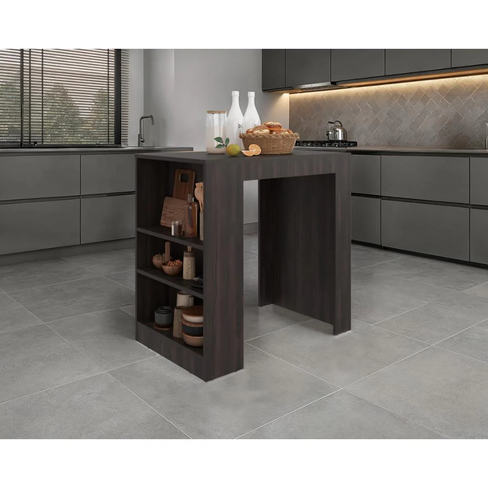 Barra de Cocina Portre, Kronos Nogal, con Amplia Superficie En La Mesa ZF - Image 4