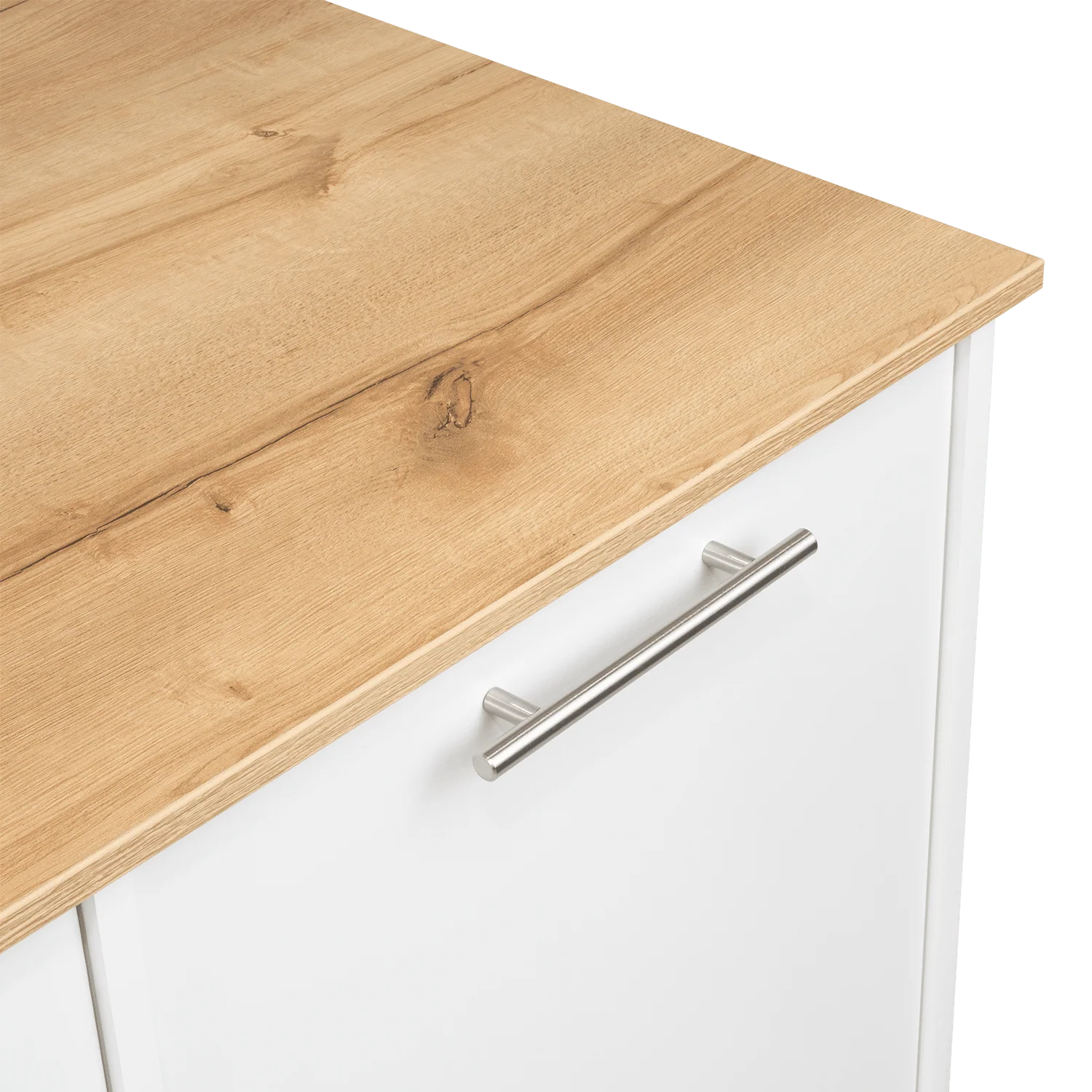 BARRA DE COCINA SAMARA, BLANCO Y CAFÉ CLARO, CON DOS PUERTAS Y ENTREPAÑOS ZF - Image 13