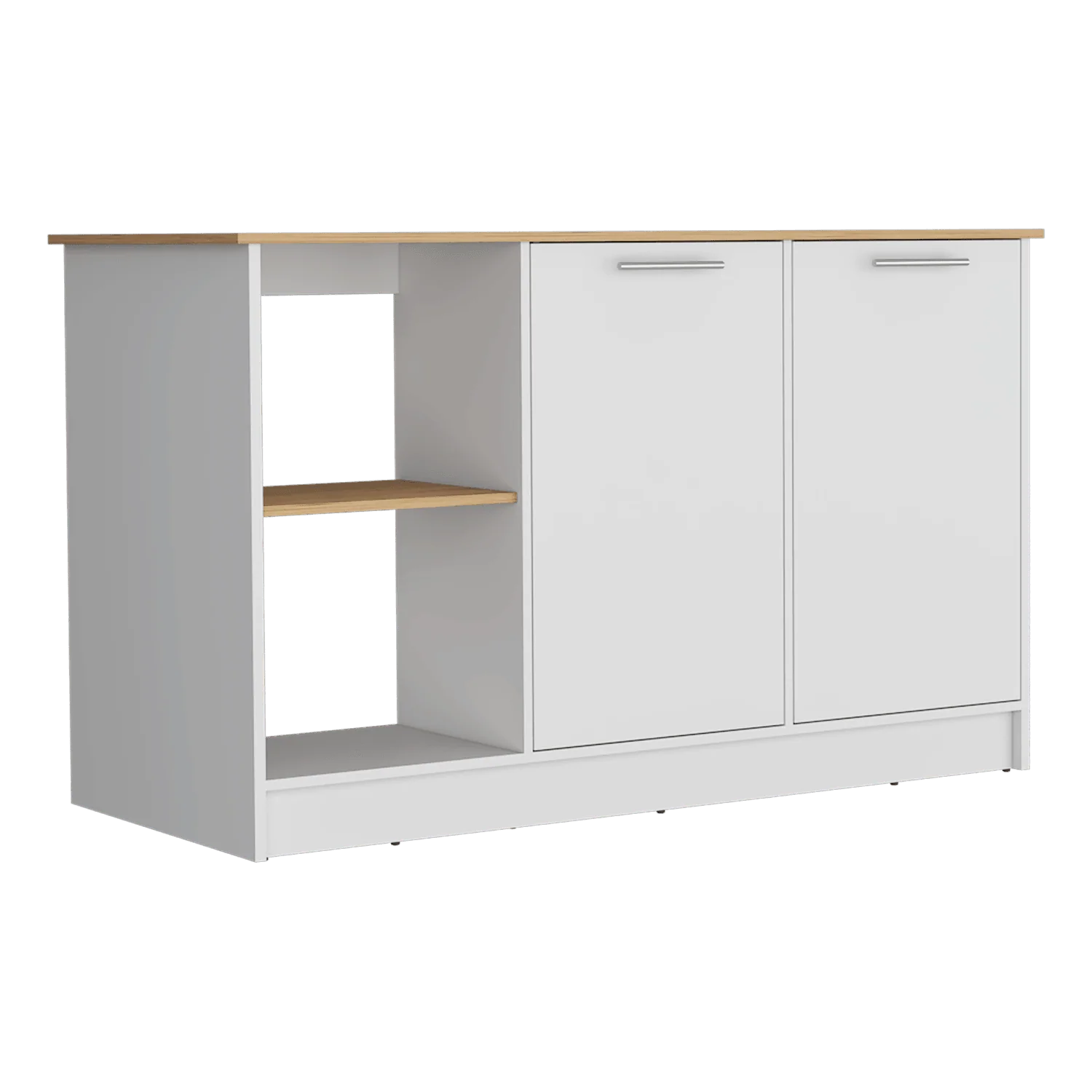 BARRA DE COCINA SAMARA, BLANCO Y MACADAMIA, CON TRES ENTREPAÑOS - Image 6