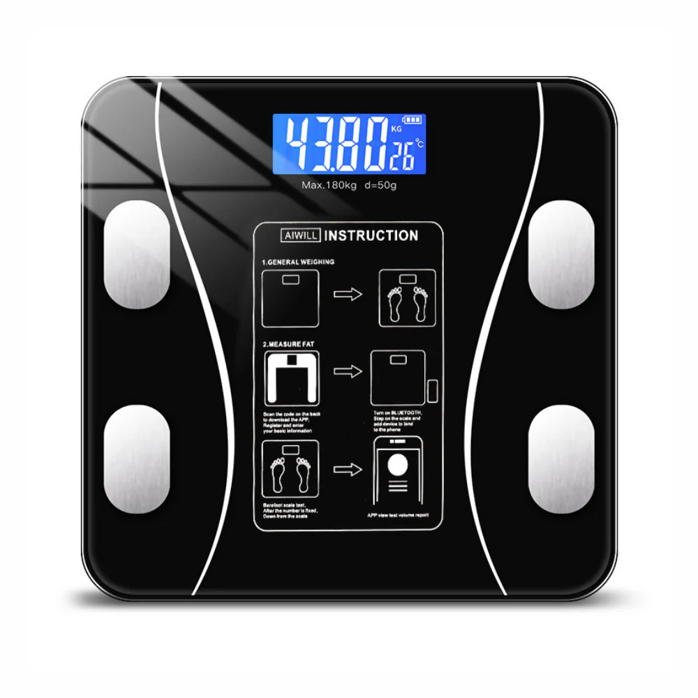 BASCULA DIGITAL INTELIGENTE BLUETOOTH RECARGABLE