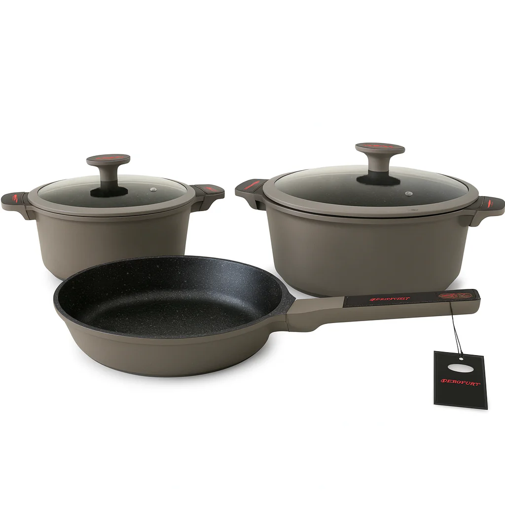 BATERÍA COCINA OLLAS 9 PIEZAS MÁRMOL ANTIADHERENTE PREMIUM GRIS - Image 10