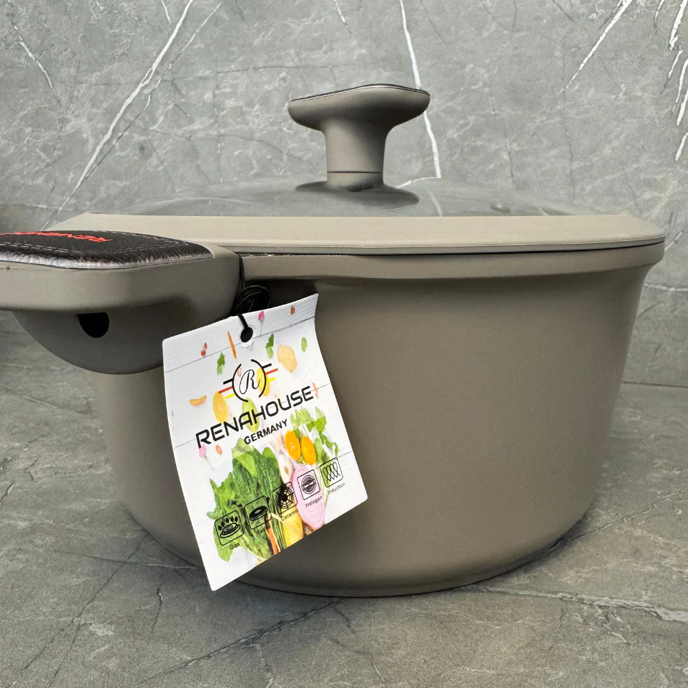 BATERÍA COCINA OLLAS 9 PIEZAS MÁRMOL ANTIADHERENTE PREMIUM GRIS - Image 11