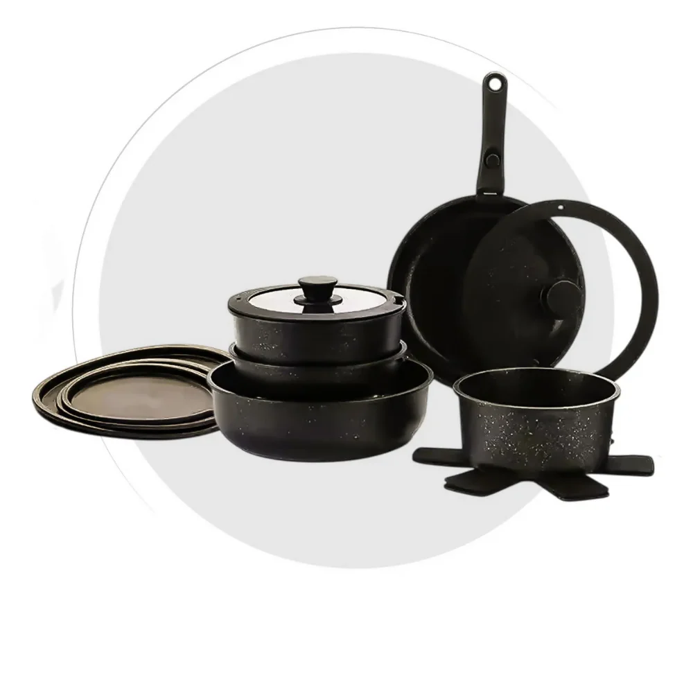 BATERÍA DE COCINA JUEGO DE OLLAS REVESTIMIENTO GRANITO 17 PCS - Image 4