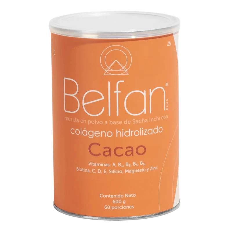 BELFAN COLÁGENO HIDROLIZADO CACAO Y SILICIO X 600G