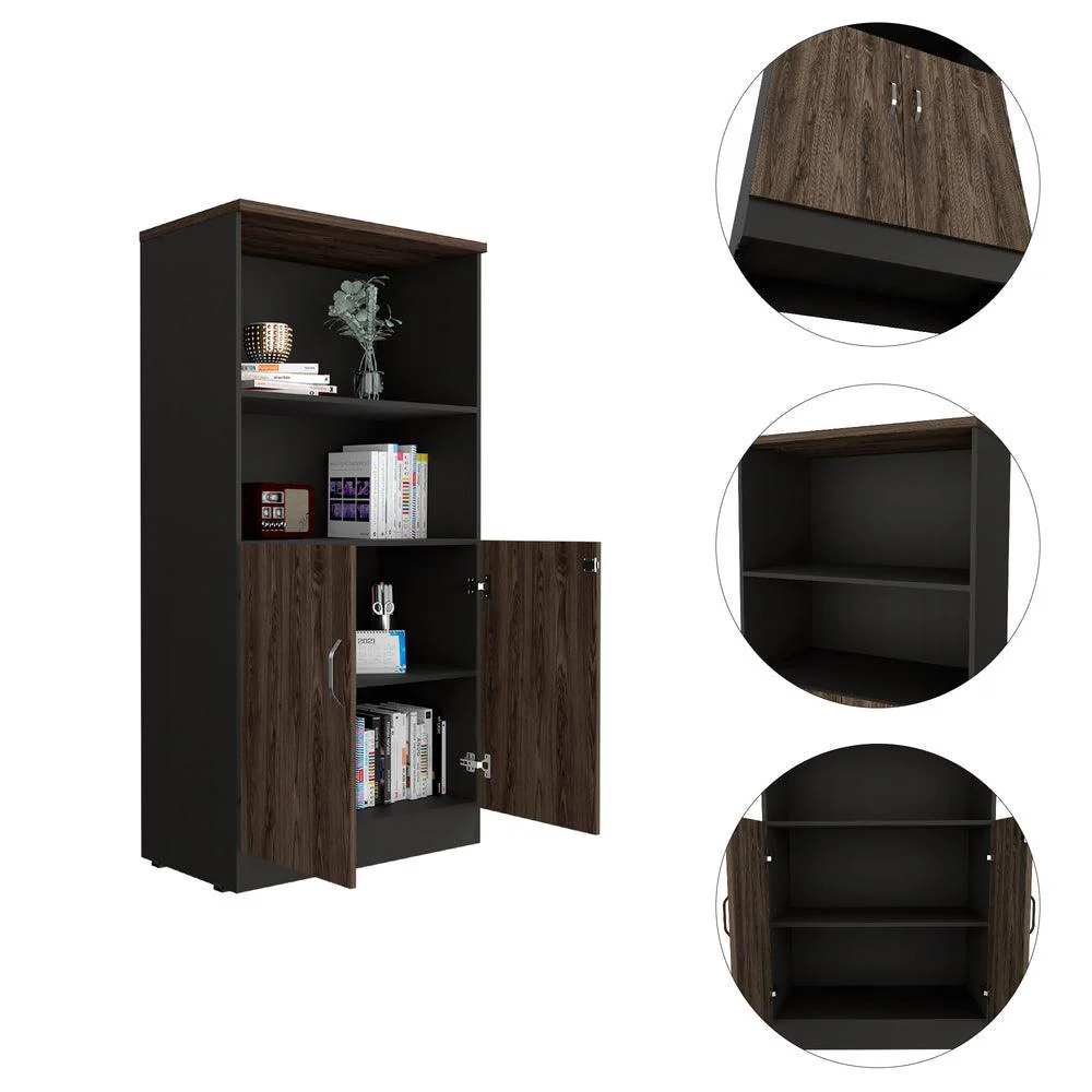BIBLIOTECA CONCEPT, WENGUE Y CHOCOLATE, CON VARIEDAD DE ENTREPAÑOS - Image 10