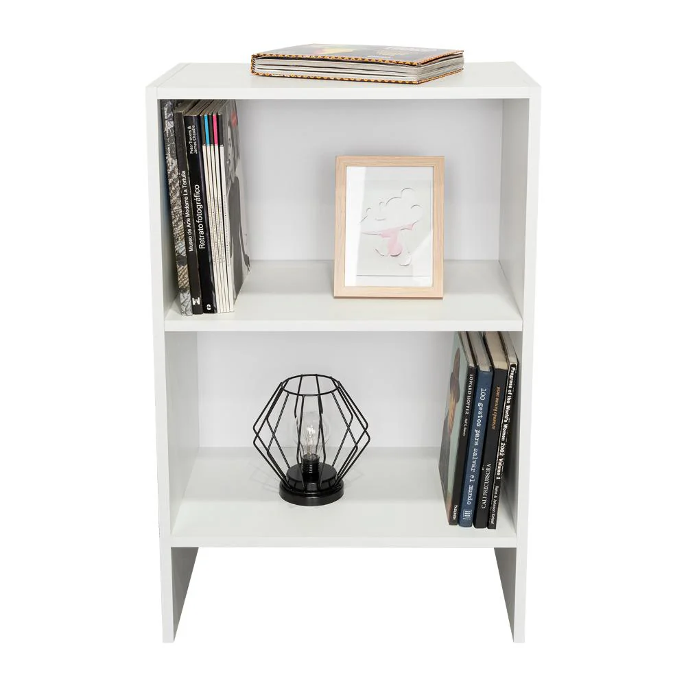 BIBLIOTECA ELOY, BLANCO DUQUEZA, CON ENTREPAÑOS PARA UBICAR OBJETOS DECORATIVOS - Image 2