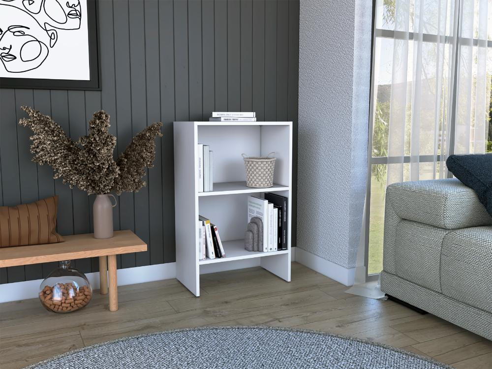 BIBLIOTECA ELOY, BLANCO DUQUEZA, CON ENTREPAÑOS PARA UBICAR OBJETOS DECORATIVOS - Image 3