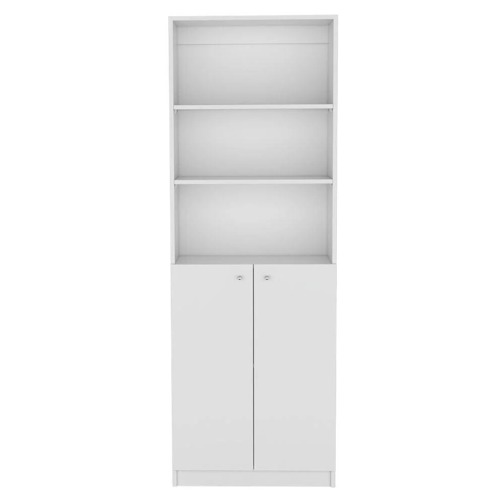 BIBLIOTECA HOME, BLANCO, CON CINCO ENTREPAÑOS Y DOS PUERTAS ABATIBLES ZF - Image 6