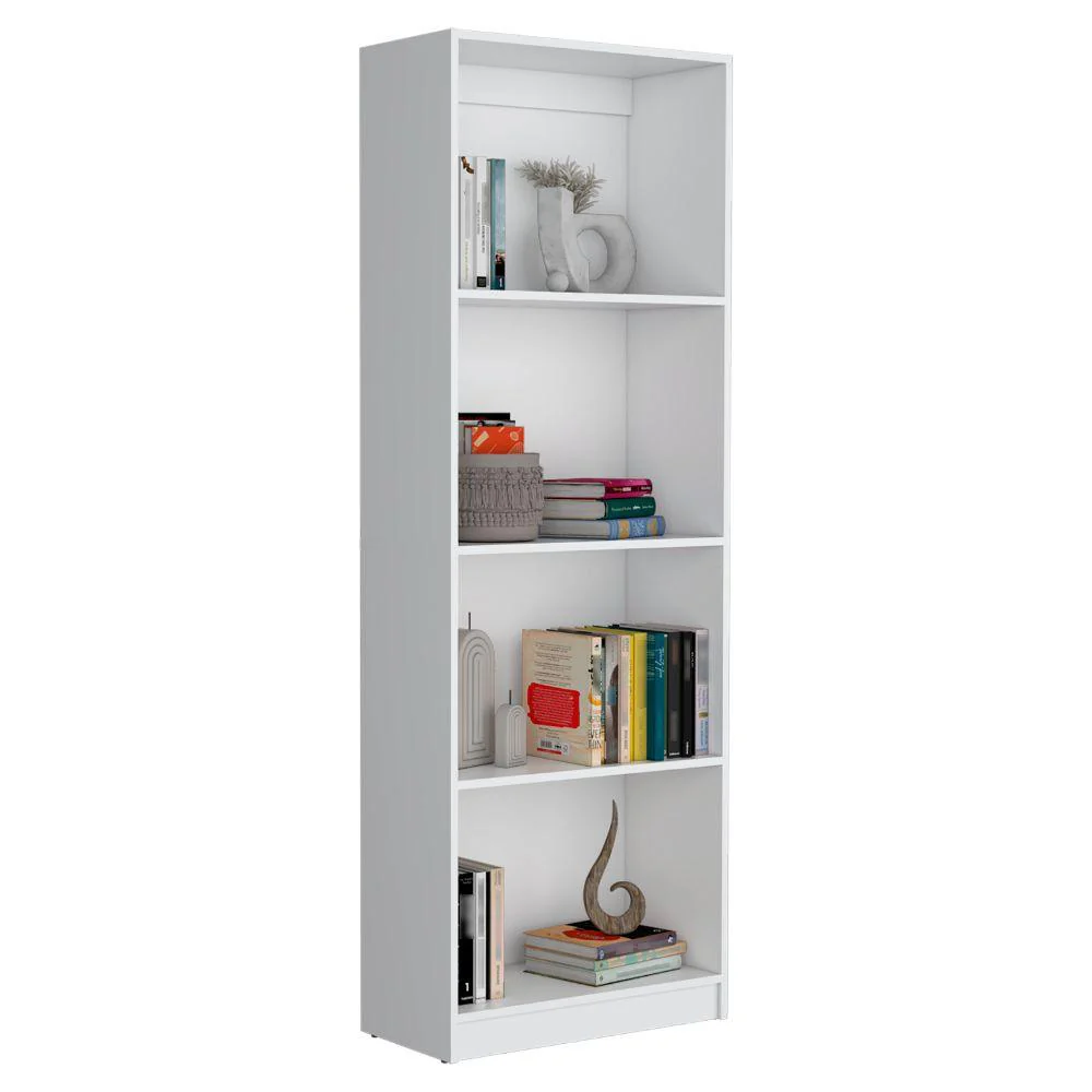 BIBLIOTECA HOME, BLANCO, CON CUATRO ENTREPAÑOS ZF